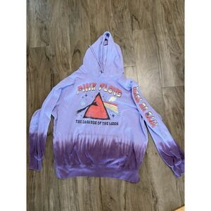 Pink Floyd The Dark Side of the Moon Tie Dye Hoodie Men's XXL 1973 Tour Casual